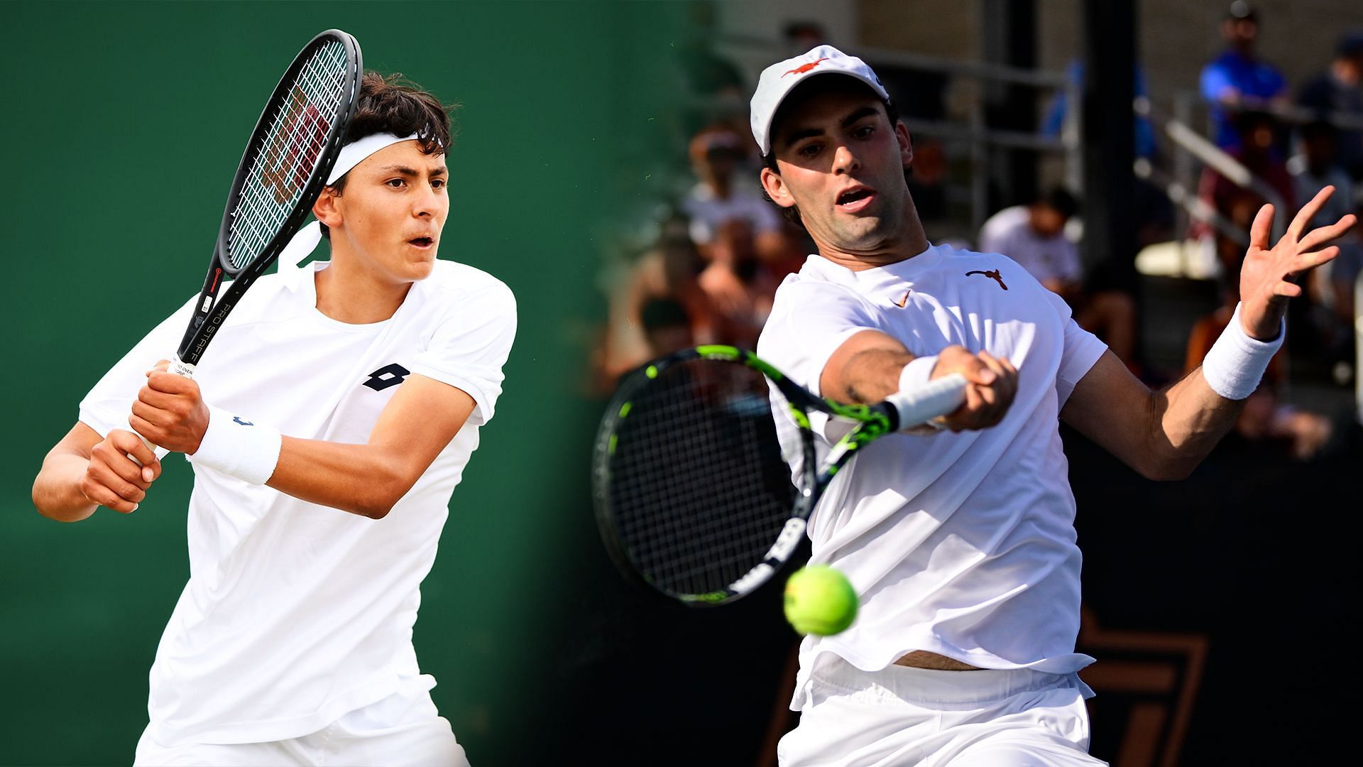 Emilio Nava and Eliot Spizzirri will be in action on Day 3 of Wimbledon 2025 qualifying. (Photos: Getty)
