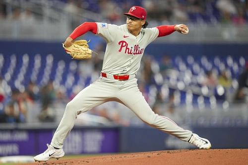 Jesus Luzardo in action against the Miami Marlins - Source: Getty