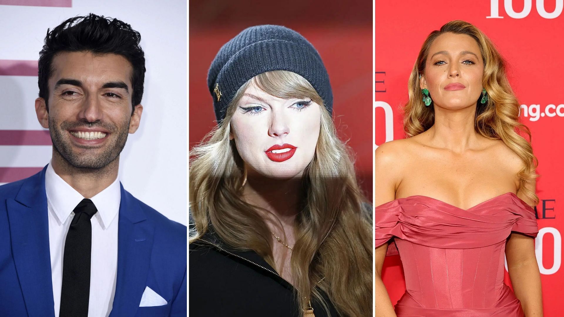 Justin Baldoni, Taylor Swift and Blake Lively (All images via Getty)