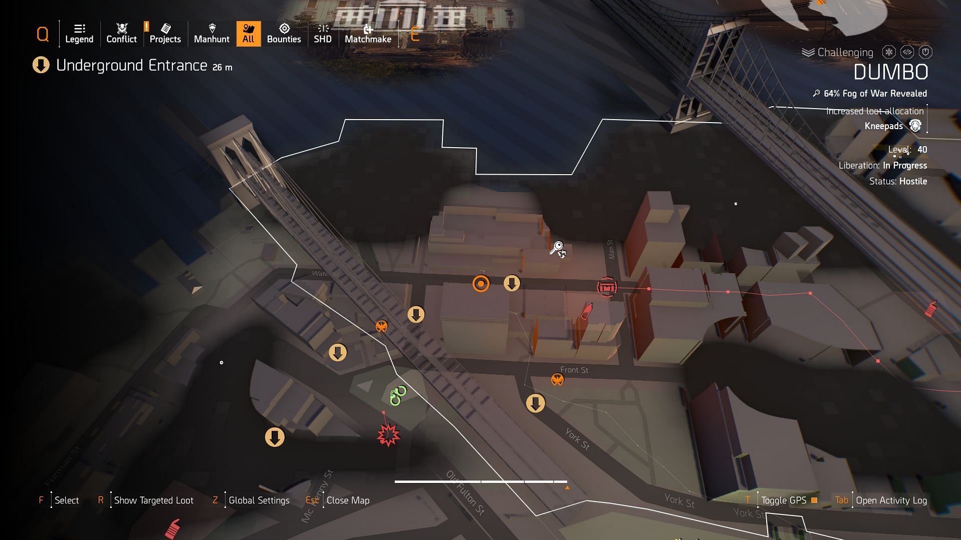 The location of the building with letters in The Division 2 (Image via Ubisoft)