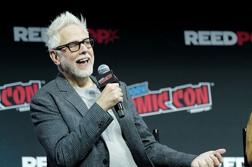 James Gunn speaks at the DC Studios Creature Commandos panel during New York Comic Con 2024 (Photo by Craig Barritt/Getty Images for ReedPop)