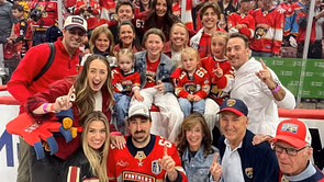 Brad Marchand’s wife Katrina drops 4-word reaction to hubby & Panthers driving a golf cart along with Stanley Cup