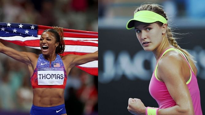 Gabby Thomas reacts to locker room shout out from Genie Bouchard