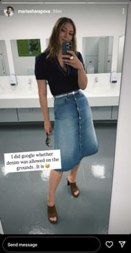 Maria Sharapova IG Story | Source: Maria Sharapova Instagram/@mariasharapova