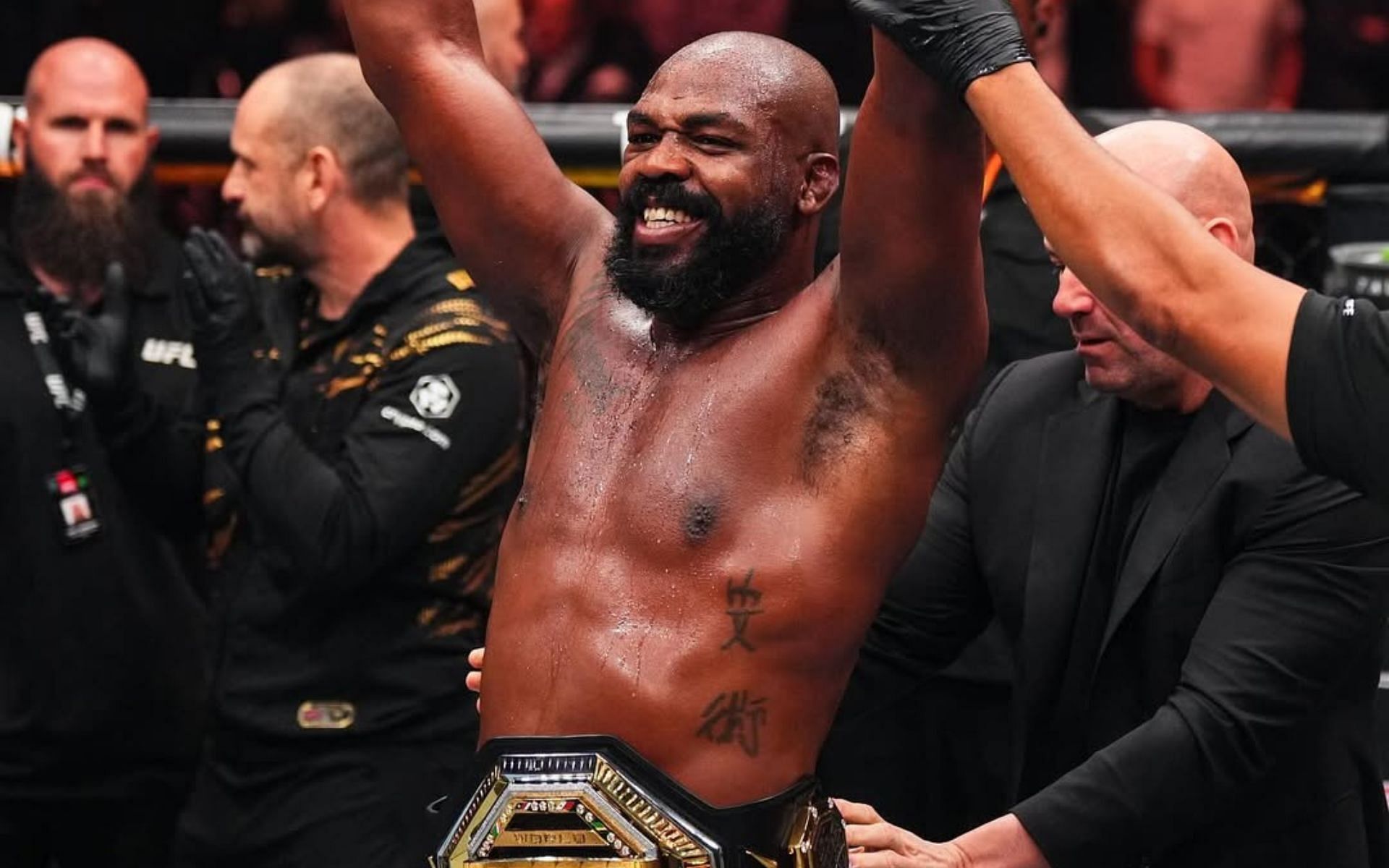 Fans want Jon Jones to face Tom Aspinall. [Image courtesy: @jonnybones on Instagram]