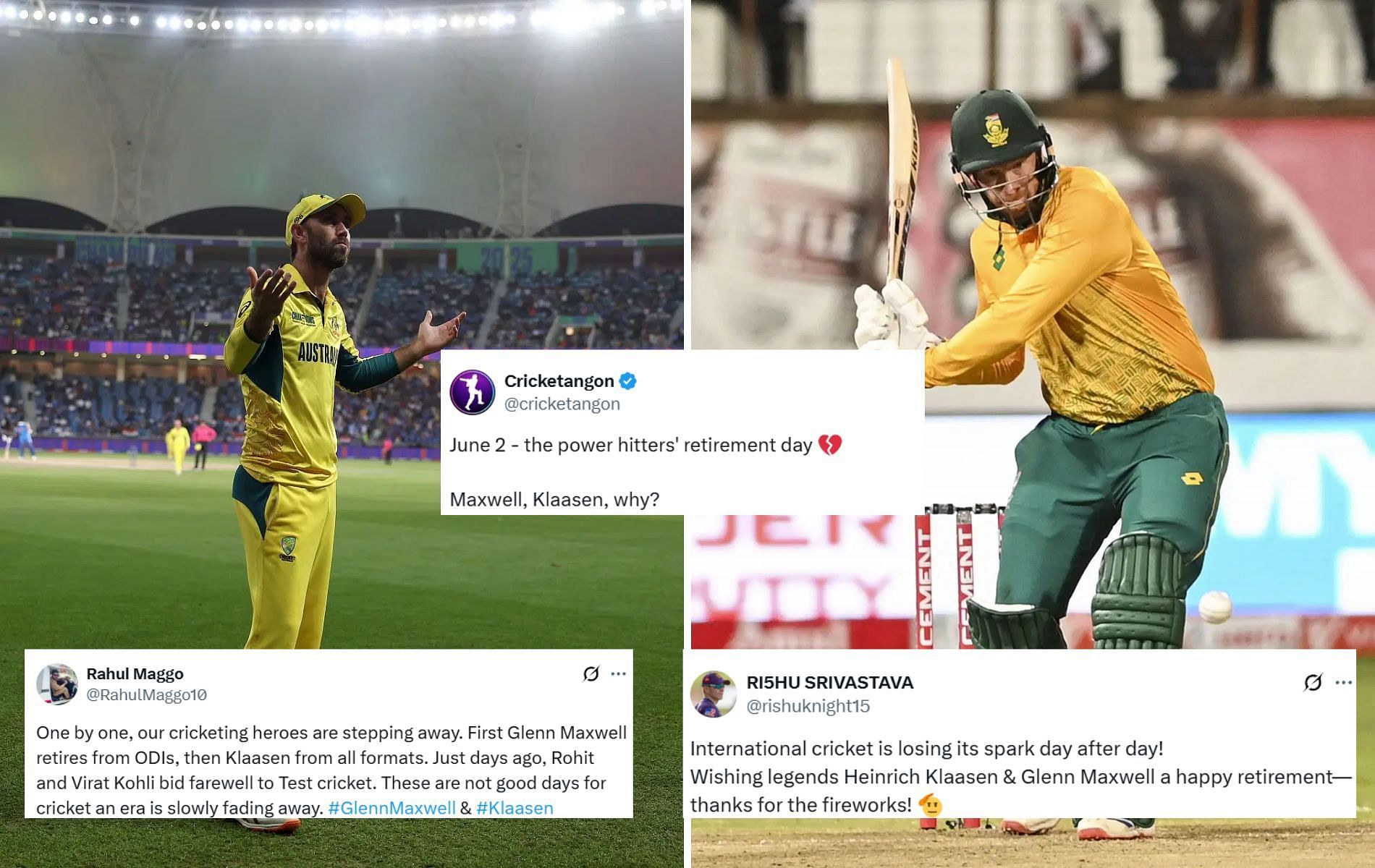 [Image credit: @rishuknight15, @RahulMaggo10, @cricketangon X handles, Getty]