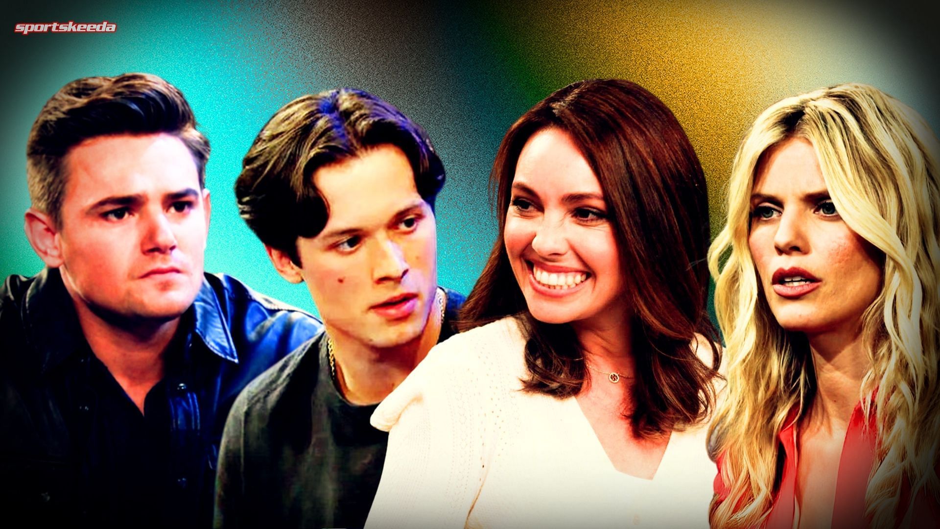From left, Johnny, Tate, Gwen and Cat on DOOL (Custom edit by Sportskeeda, Original images via Peacock/@Days of Our Lives)