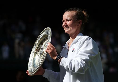 Barbora Krejcikova at Wimbledon 2024. (Photo: Getty)