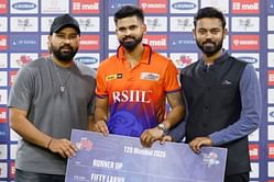 Rohit Sharma hands over runner-up medal to Shreyas Iyer after loss in T20 Mumbai 2025 final [Watch]