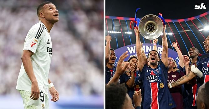 Kylian Mbappe reacts to PSG winning Champions League without him
