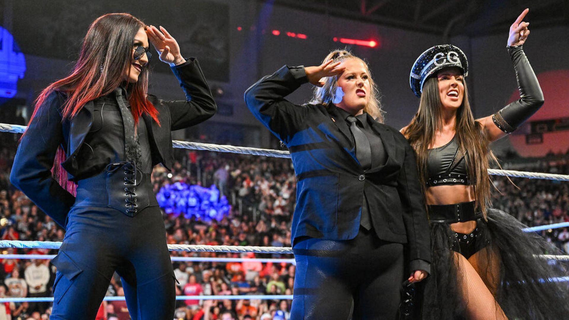 Chelsea Green and The Secret Hervice! [Image credit: WWE.com]