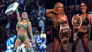 Tiffany Stratton sends a one-word message to Rhea Ripley ahead of the Women's Money in the Bank Ladder Match