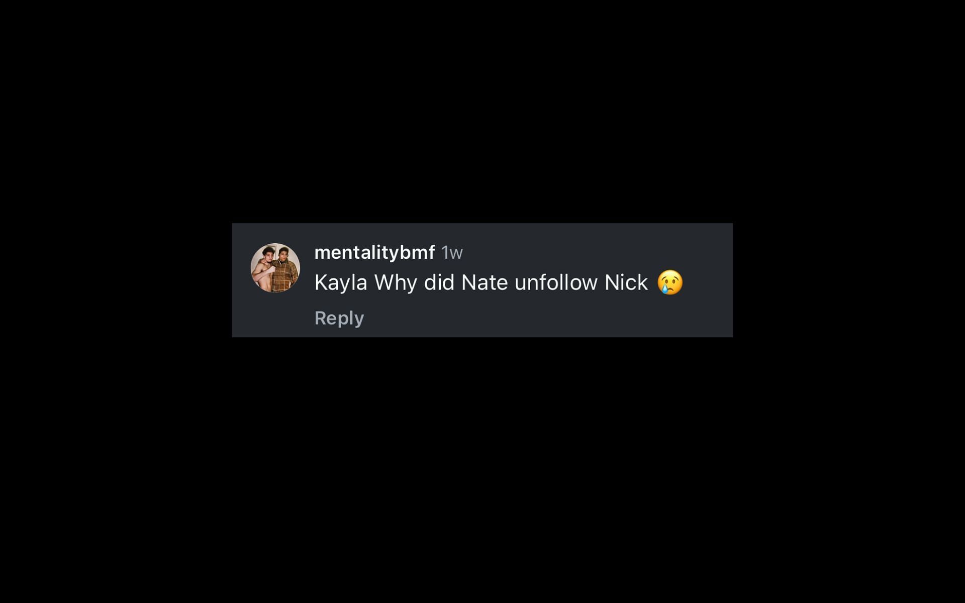 Fan questions why Nate and Nick Diaz unfollowed each other on Instagram. [Screenshot courtesy: @kay209x on Instagram]