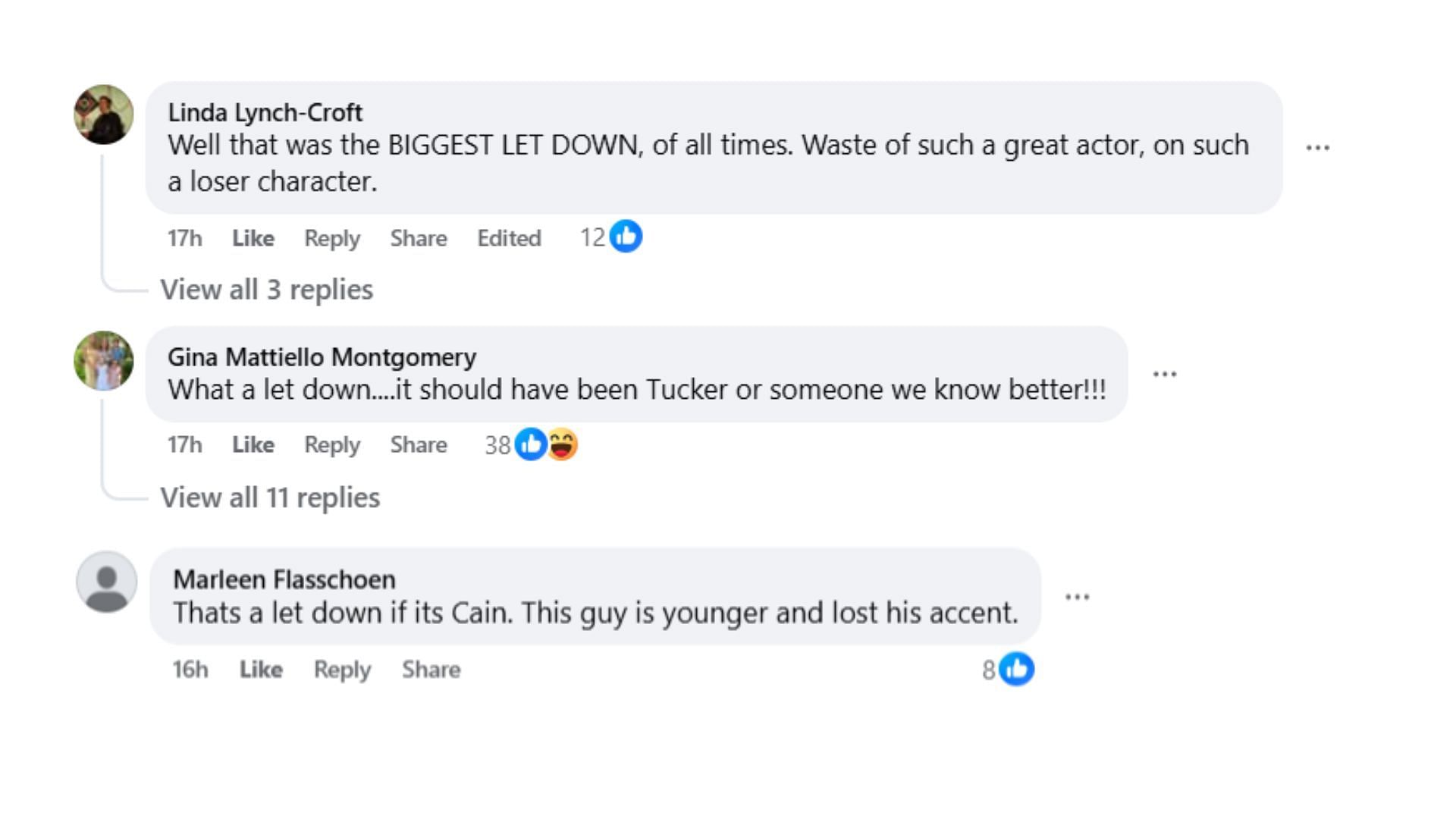 Comments by fans on the post (Image via Facebook/@Janet Jacaruso)