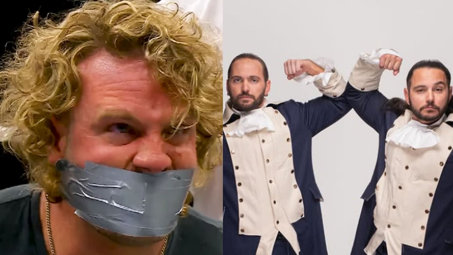 Hangman Page (left) and The Young Bucks (right) (Images via AEW and the Bucks