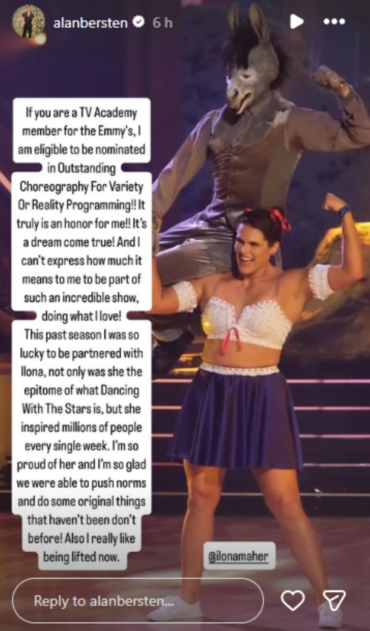 Screengrab příběhu Alana Berstena Instagramu (zdroj obrázku: Instagram Alan Bersten)