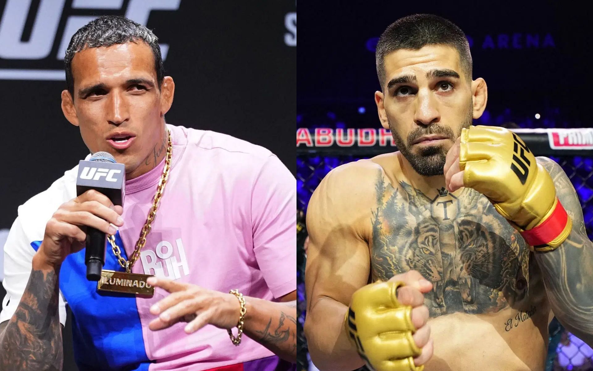 Charles Oliveira compared his striking power to Ilia Topuria [Image courtesy: Getty Images]