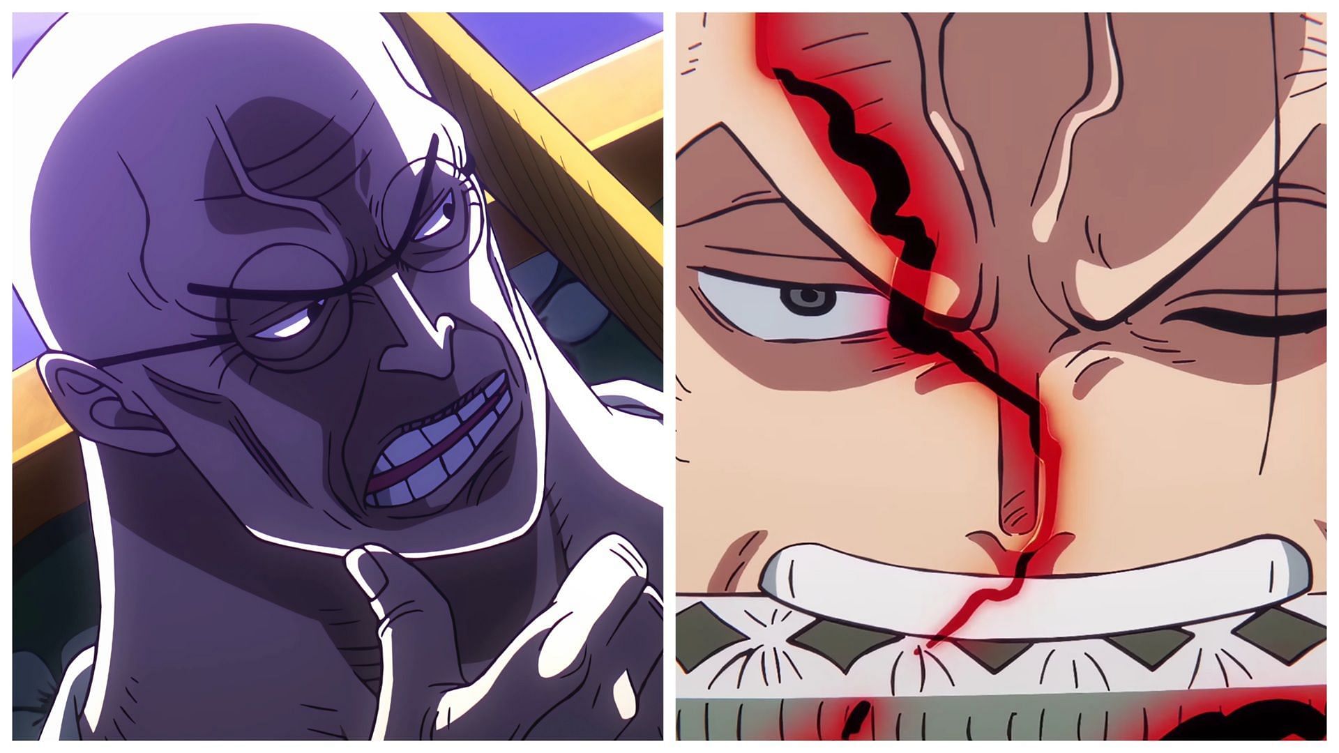 Saint Nusjuro and Roronoa Zoro in the One Piece anime (Image via Toei Animation)