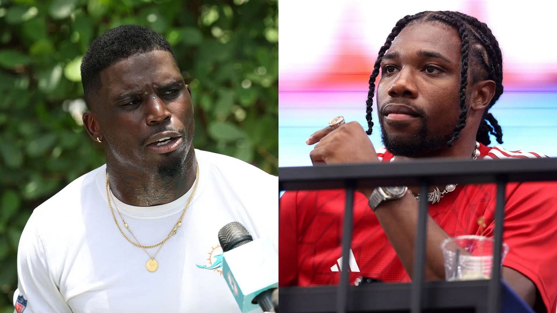 Tyreek Hill has challenged Noah Lyles to a foot race - via Getty/CMS