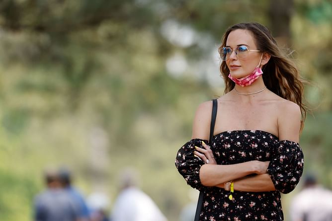 Brooks Koepka’s wife Jena Sims reveals why her favorite custom printed Nike shirt stays in the closet