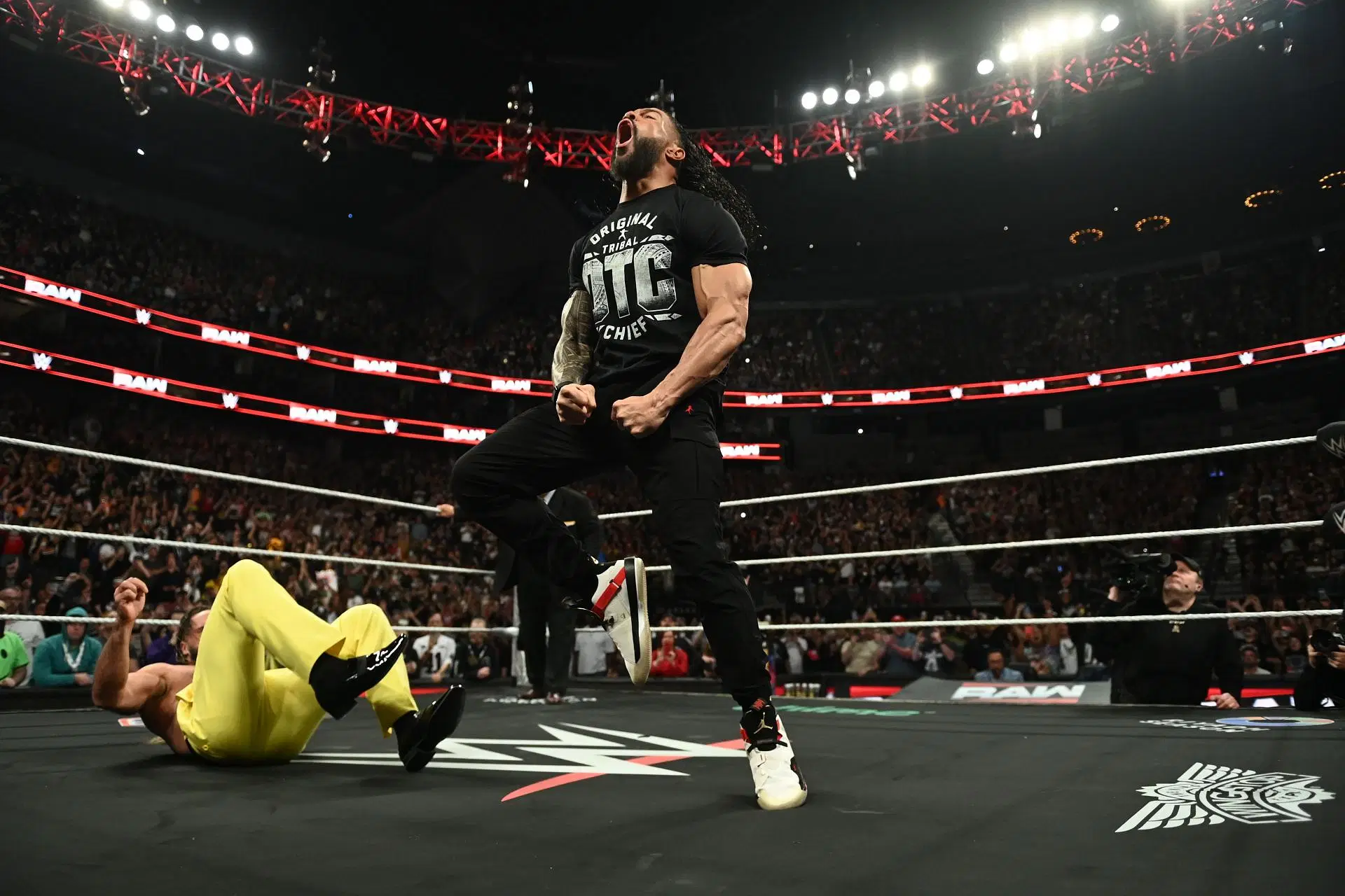 Roman Reigns on Monday Night RAW - Source: Getty