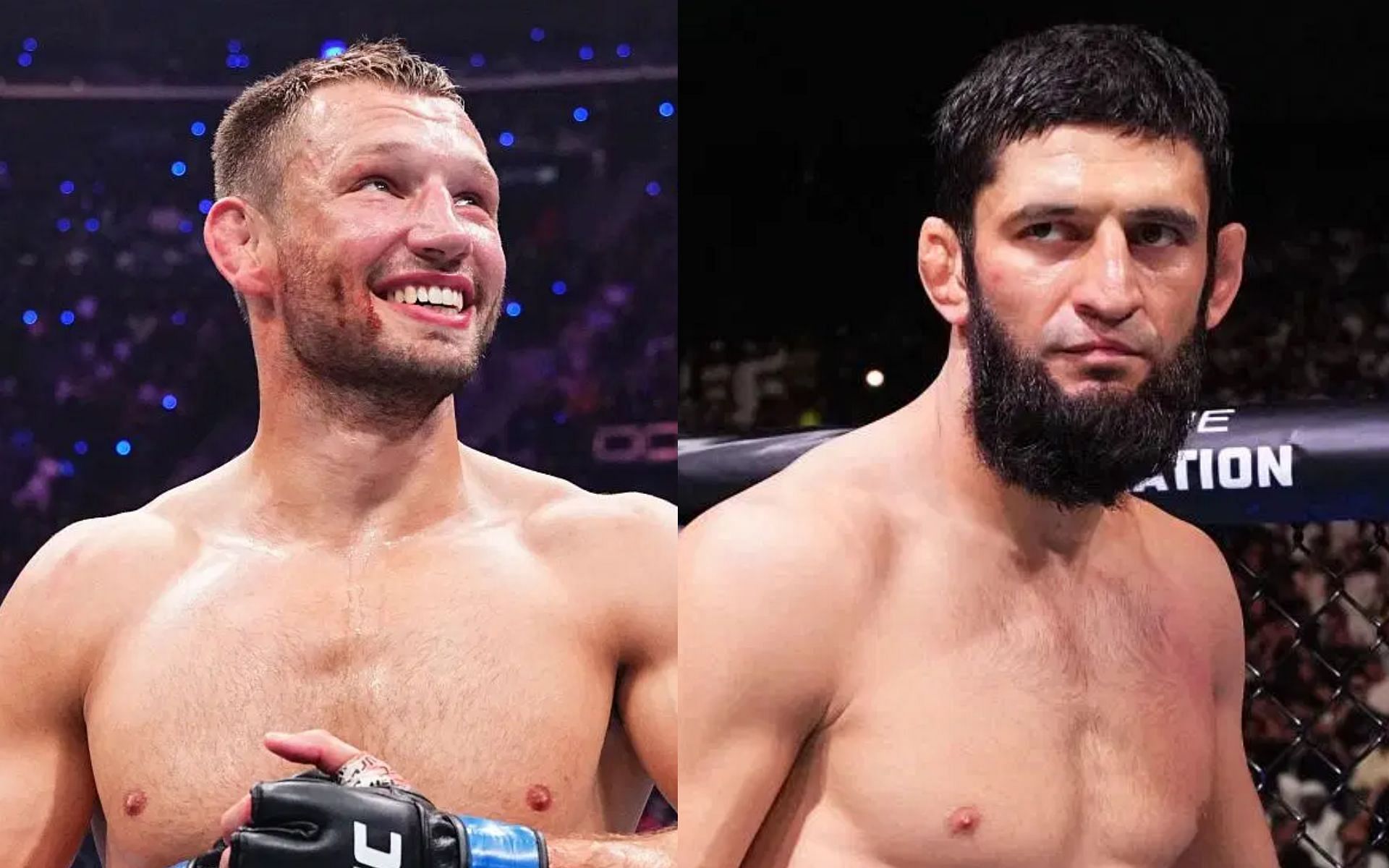 Reinier de Ridder (left) gets honest about potential fight against Khamzat Chimaev (right). [Images courtesy: Getty Images]