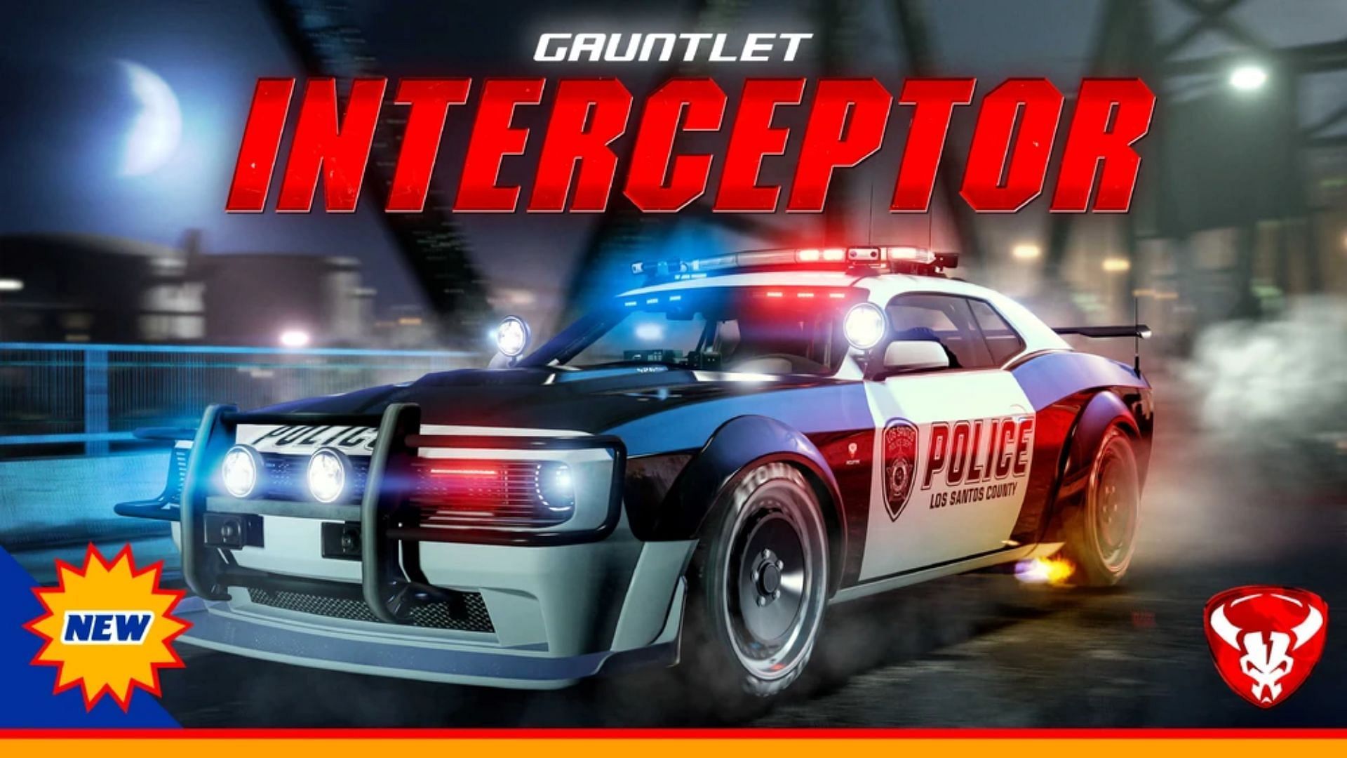 Gauntlet Interceptor is one of the best policeman's cars (photo via Rockstar games)