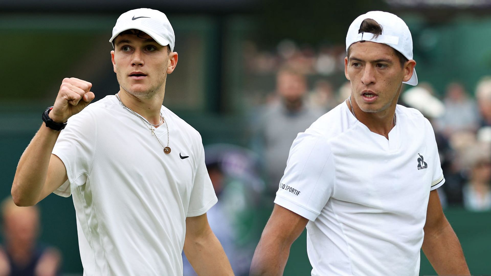 Jack Draper vs Sebastian Baez is one of the first-round matches at Wimbledon 2025. (Photos: Getty)