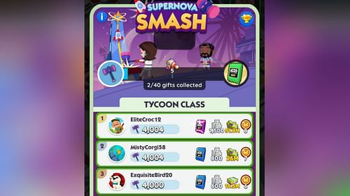 Playing Monopoly Go Supernova Smash to earn rewards (Image via Scopely)