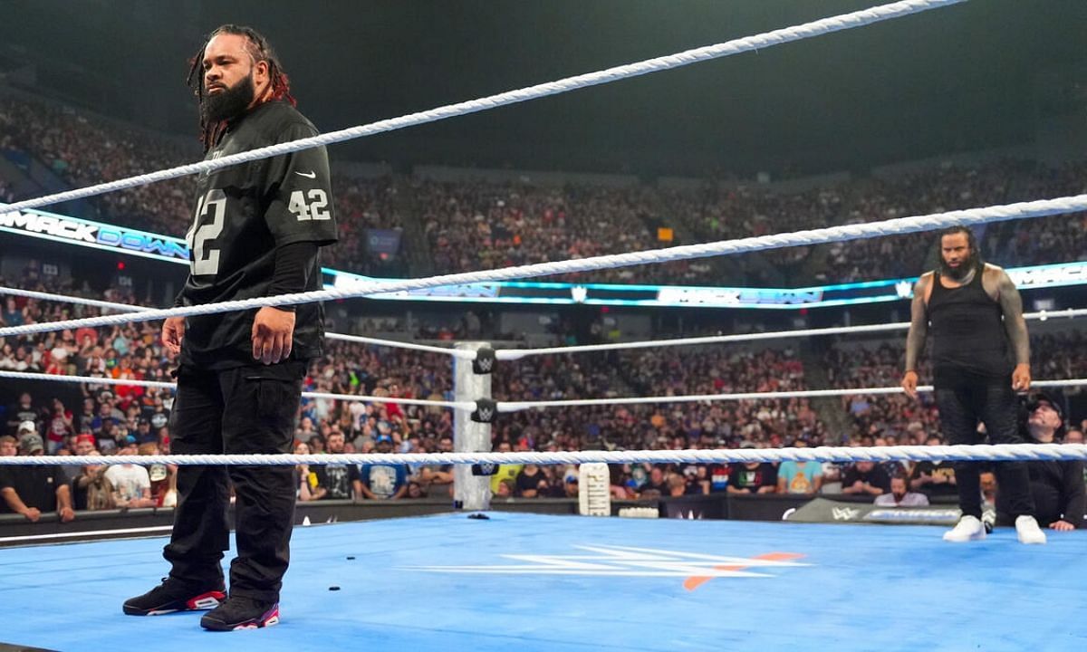 WWE superstars, Jacob Fatu and Jimmy Uso on SmackDown. [Photo credit: WWE.com]