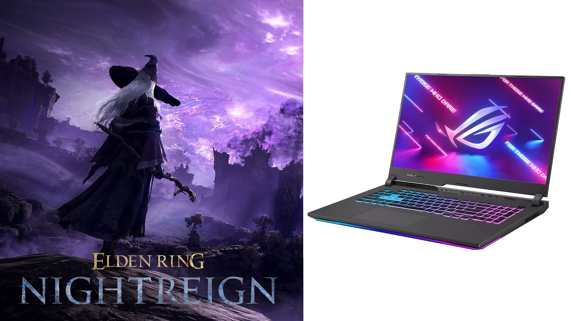 The RTX 3050 laptop can play Elden Ring Nightreign at 1080p (Image via Amazon and FromSoftware)