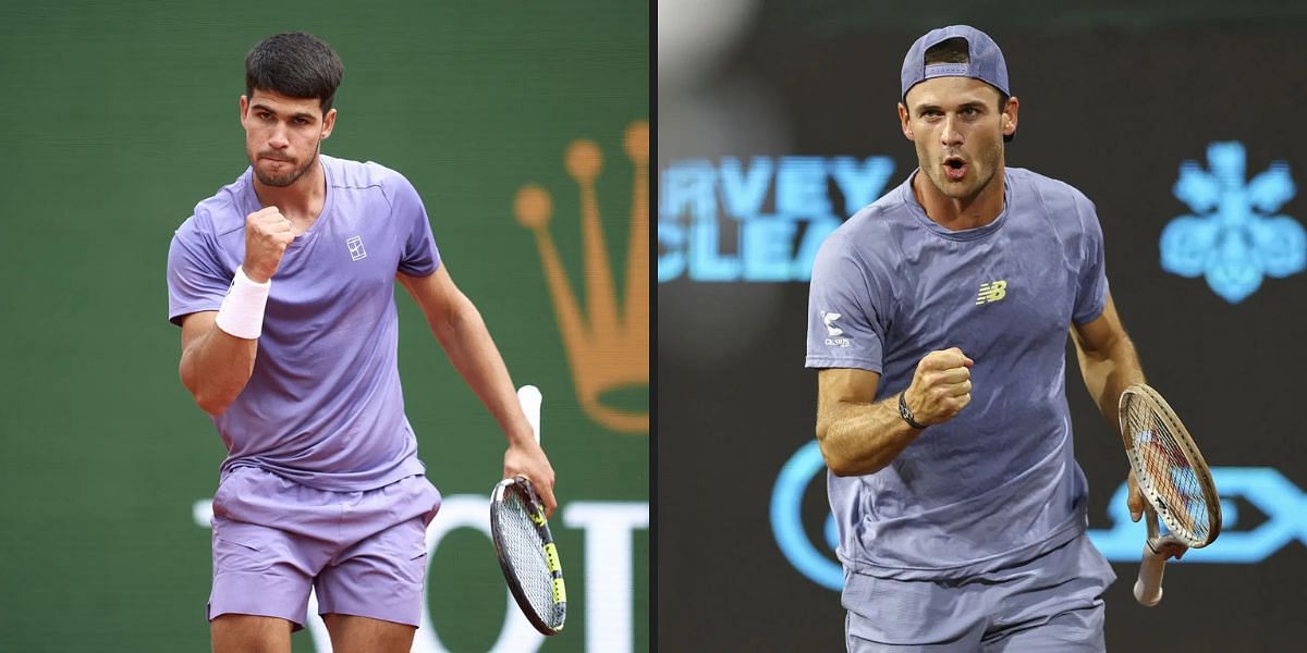 Carlos Alcaraz will face Tommy Paul in the quarterfinals of the French Open 2025. (Photos: Getty)
