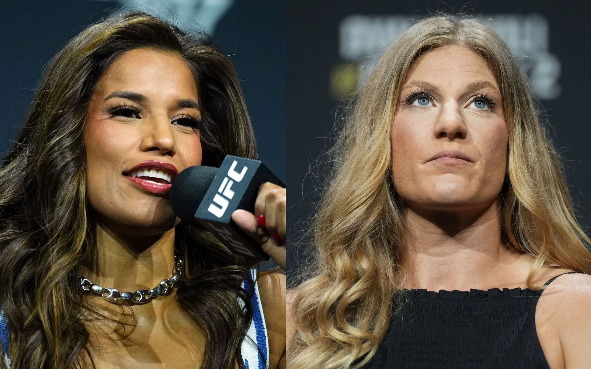 Kayla Harrison (right) weighs in on Julianna Pena