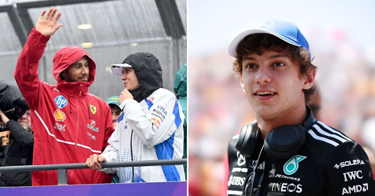WATCH: Lewis Hamilton and Isack Hadjar troll 18-year-old Mercedes star for waving at nobody