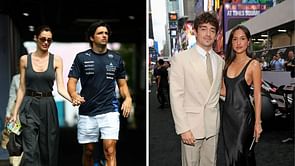 Charles Leclerc's girlfriend Alexandra Saint Mleux reacts to Carlos Sainz's girlfriend's post in a black swimsuit