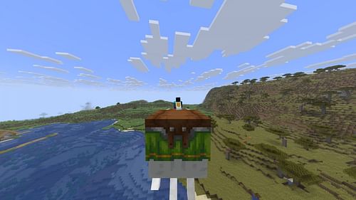 Happy ghast's flying speed is quite slow (Image via Sportskeeda Gaming || Mojang Studios)