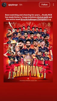 Screenshot of Ajay Devgan's Instagram story - Source: Ajay Devgan/IG