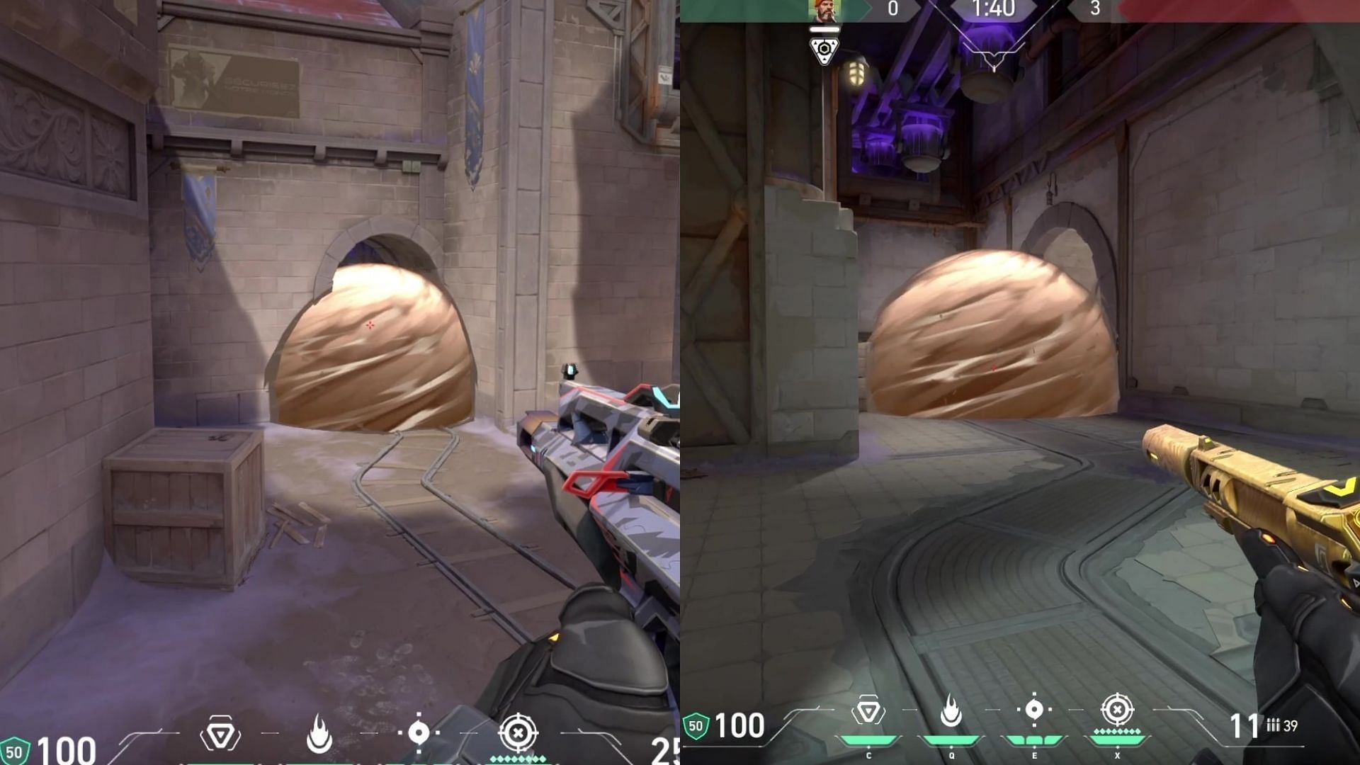 A site attacking smokes in-game view (Image via Riot Games)