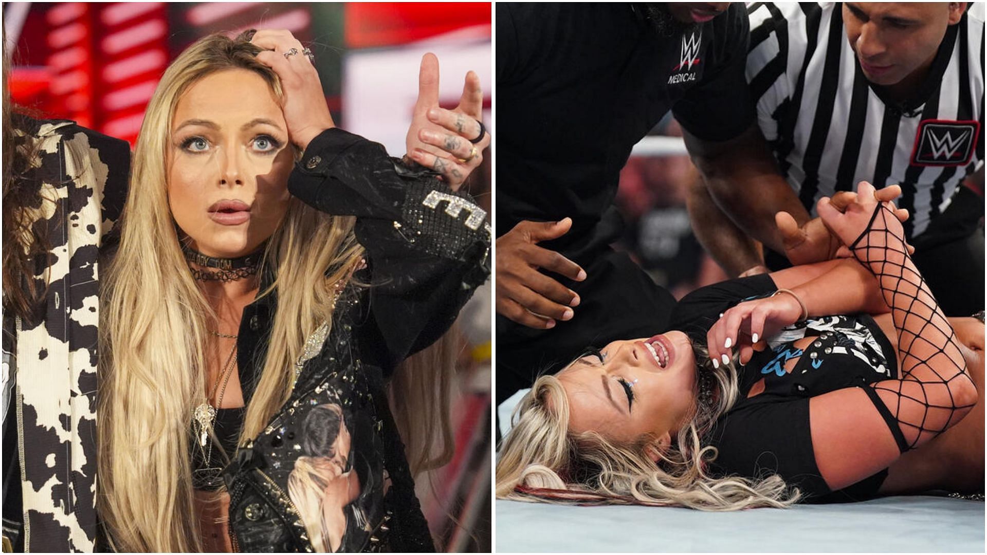 Liv Morgan suffered a shoulder injury on WWE RAW. (Photos: WWE.com)