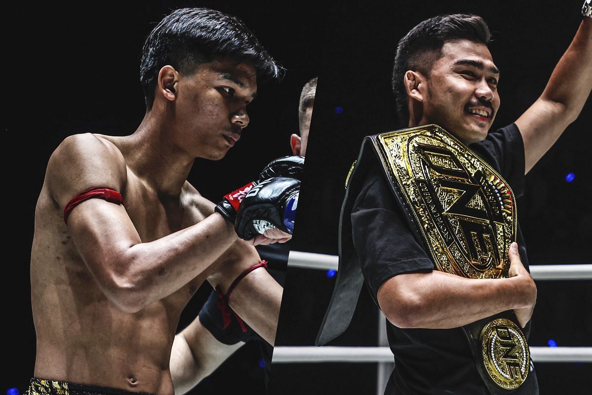 Aliff (left) and Prajanchai (right). [Photos from ONE Championship]