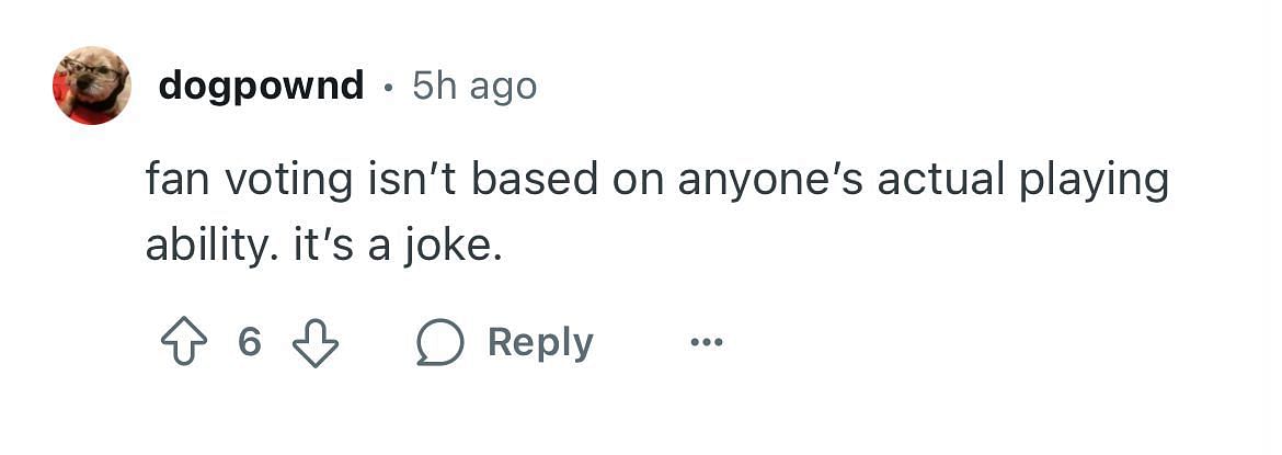 Fan comment - Image Source Reddit