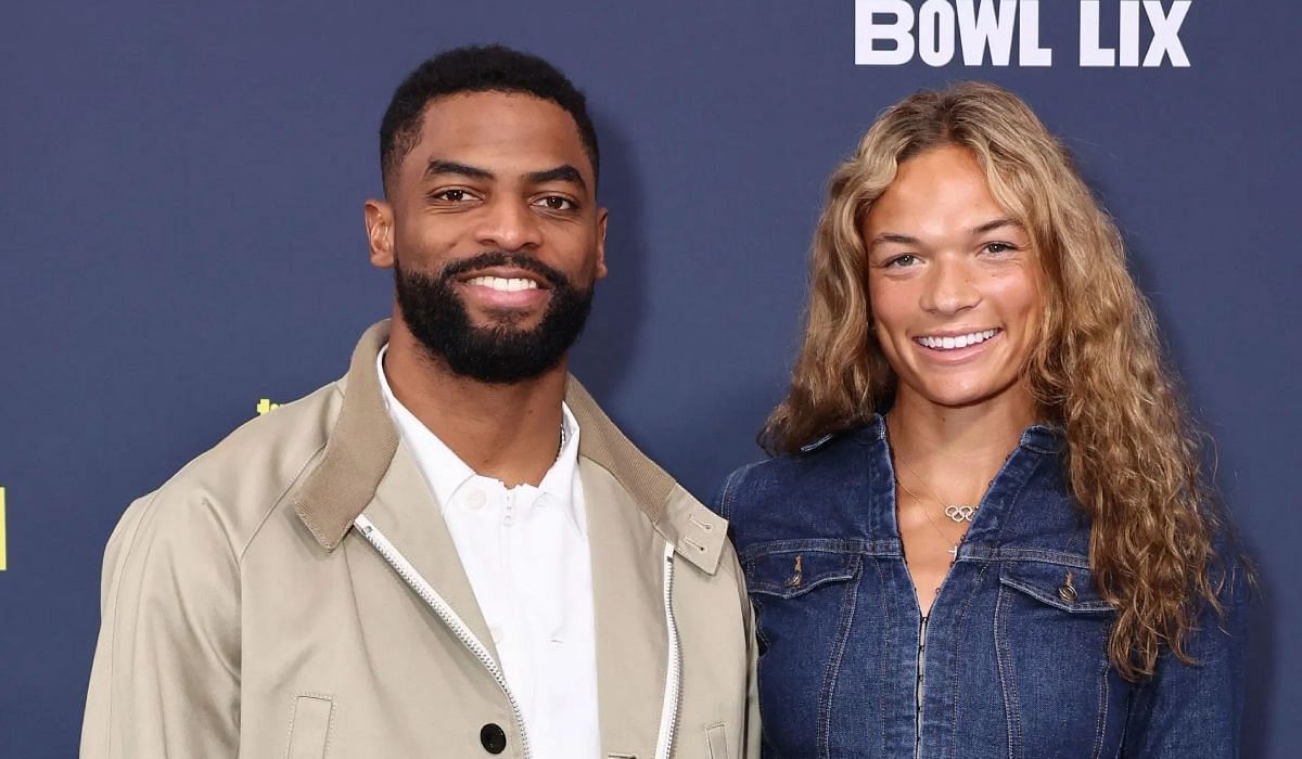 Anna Hall and her boyfriend, Darius Slayton - Source: Getty