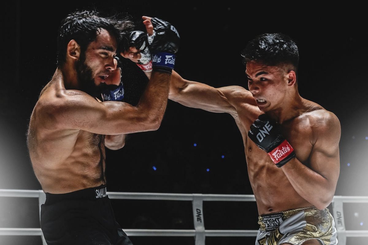 Temirlan Bekmurzaev (left), Johan Ghazali (right) [Photo via ONE Championship]