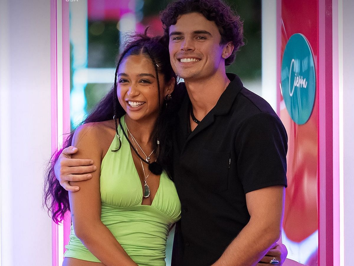 Cierra and Nic from Love Island USA season 7 