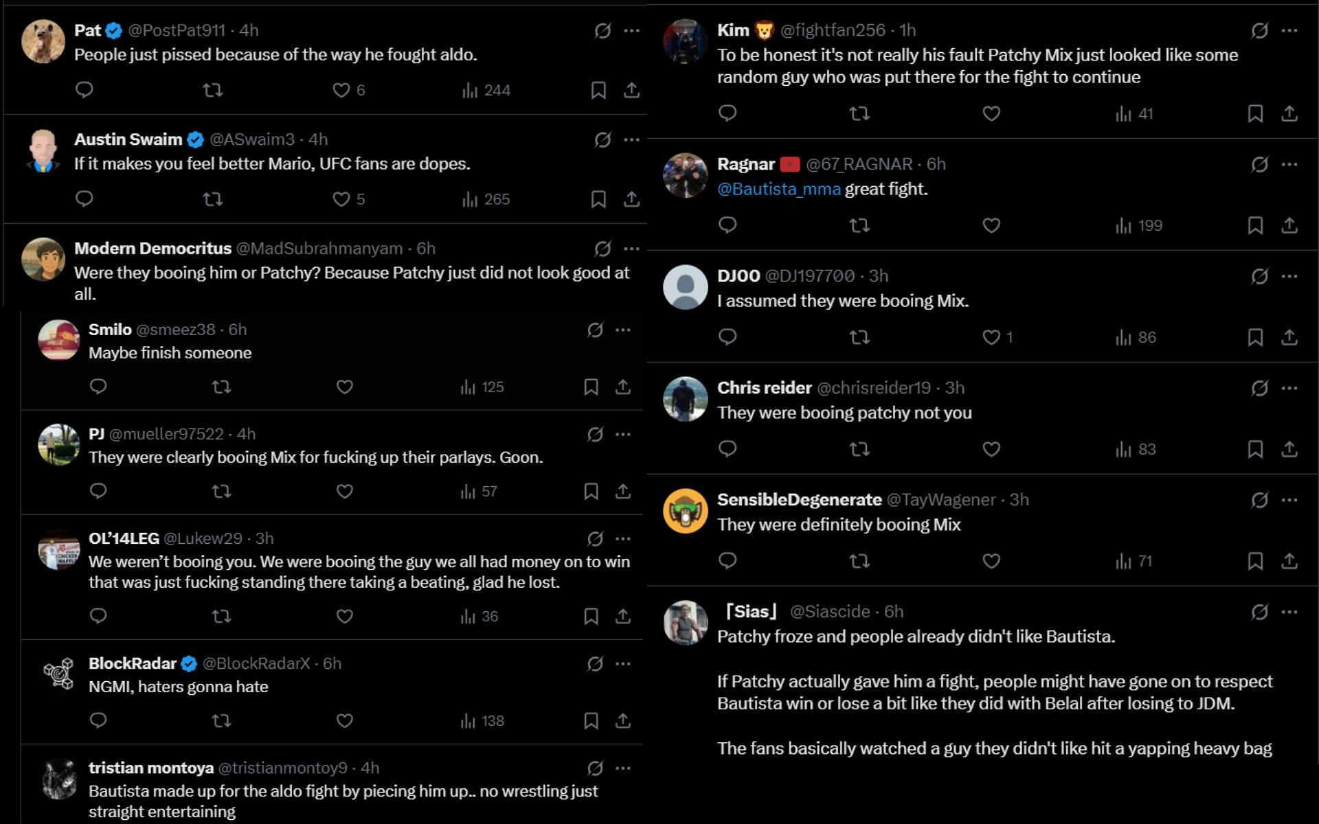Fans react to Mario Bautista&#039;s comments on the crowd seemingly booing him. [Screenshots courtesy: @areilhelwani on X]