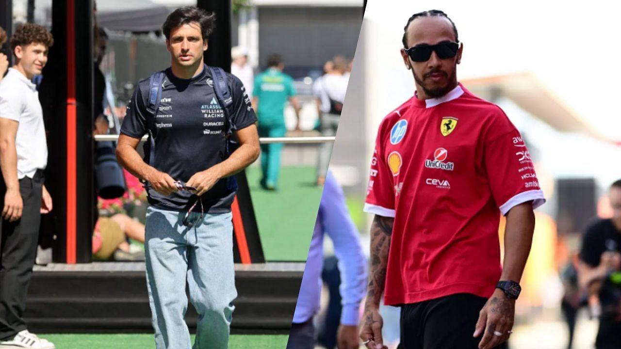 Carlos Sainz and Lewis Hamilton