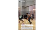 Chris Brickley shared Kiyan Anthony's basketball drills on his Instagram story. Source: Instagram/@cbrickley603