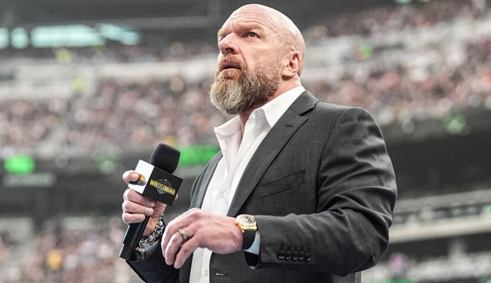 ट्रिपल एच प्रोमो कट करते हुए (Photo: WWE.com)