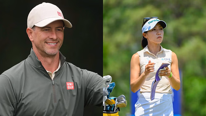 Adam Scott joins in playful photo shoot for brand endorsed by Lydia Ko ahead of the 2025 Travelers Championship