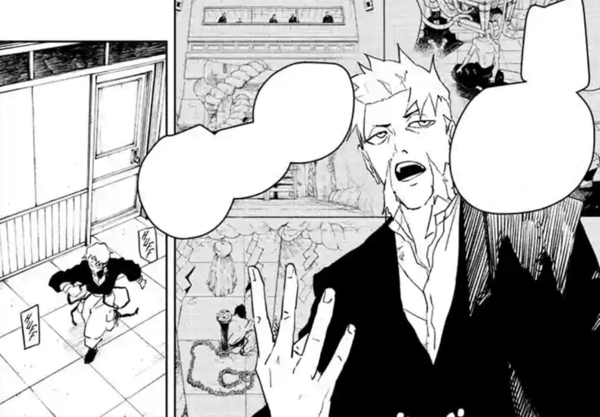 Izaru, as seen in the chapter (Image via Shueisha)